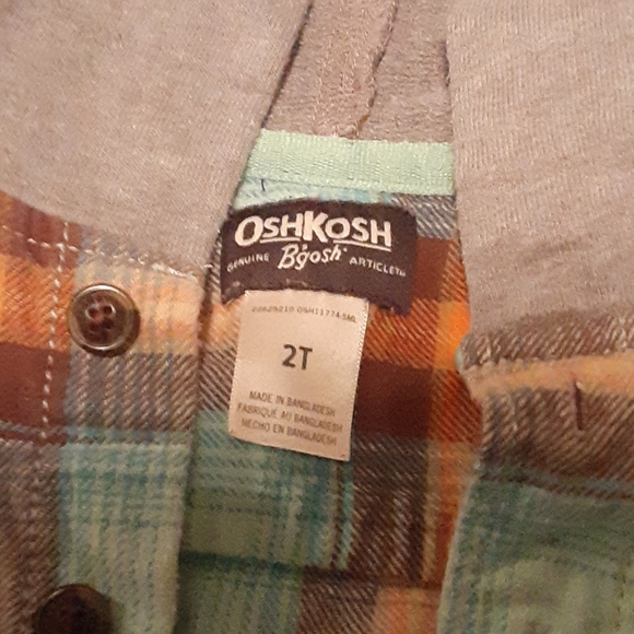 Oshkosh plaid with hood - Picture 2 of 2